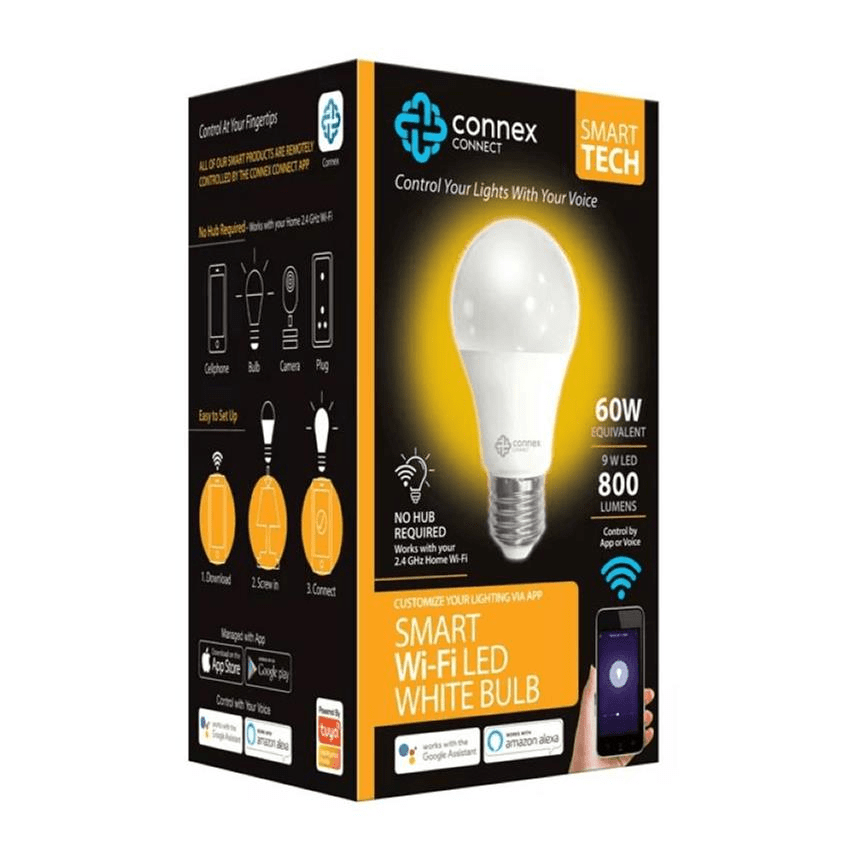 Connex Smart WiFi 9W LED E27 Screw Bulb Warm White CC-L1001