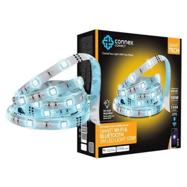 Connex Smart 24W LED RGB Wi-Fi Strip 3m White CC-L1007