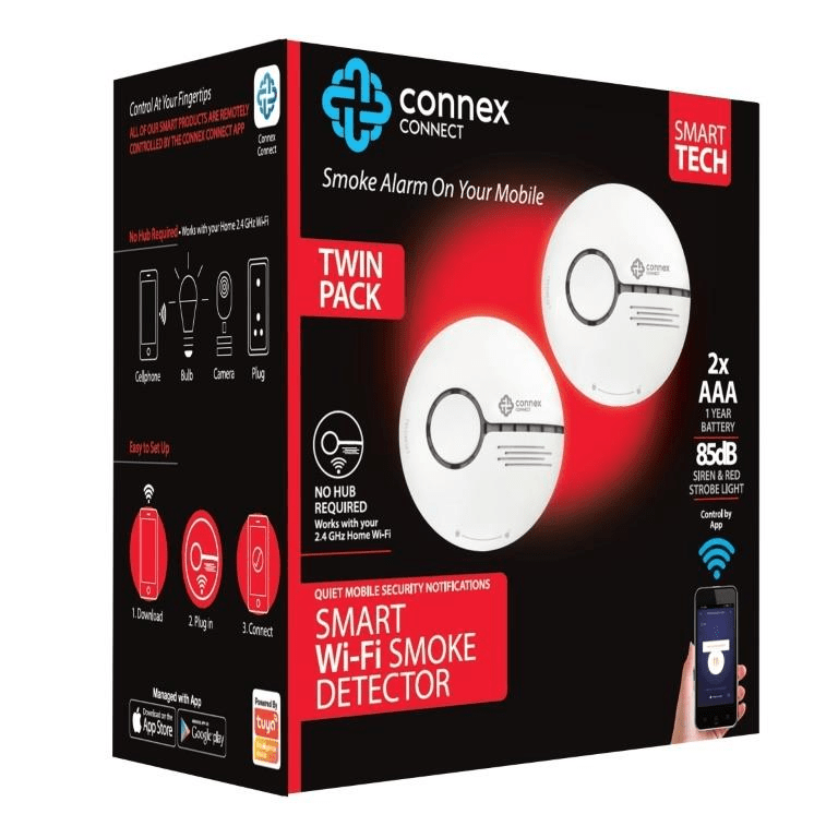 Connex S2008 Smart Wi-Fi Smoke Detector 2-pack CC-S2008