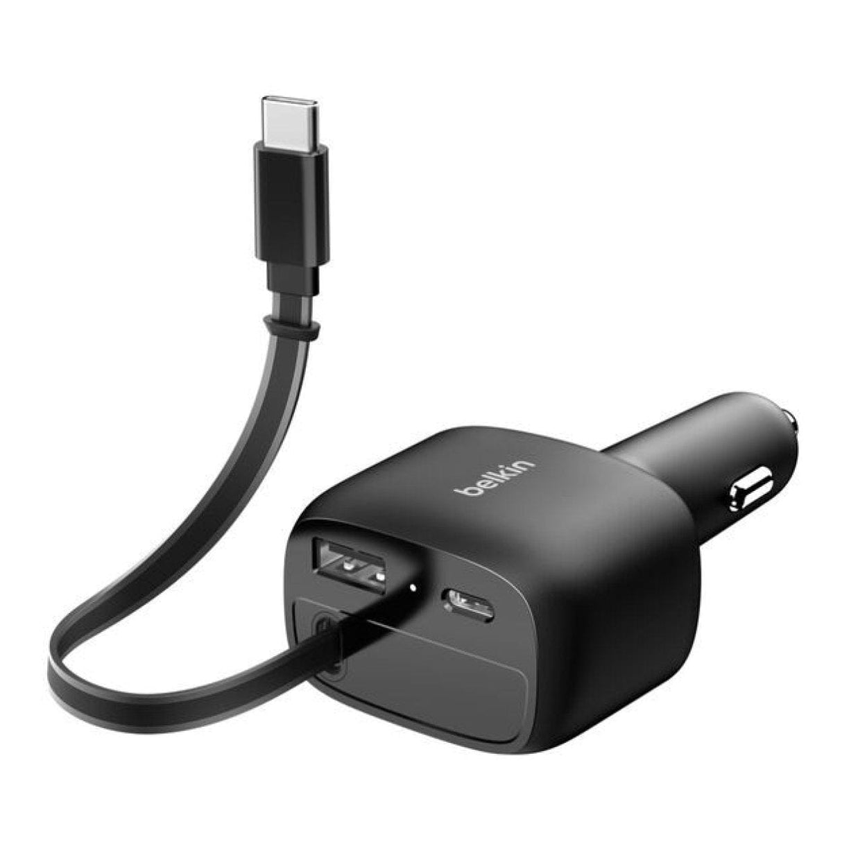 Belkin 75W BoostCharge Retractable Car Charger Black CCC001HQBK