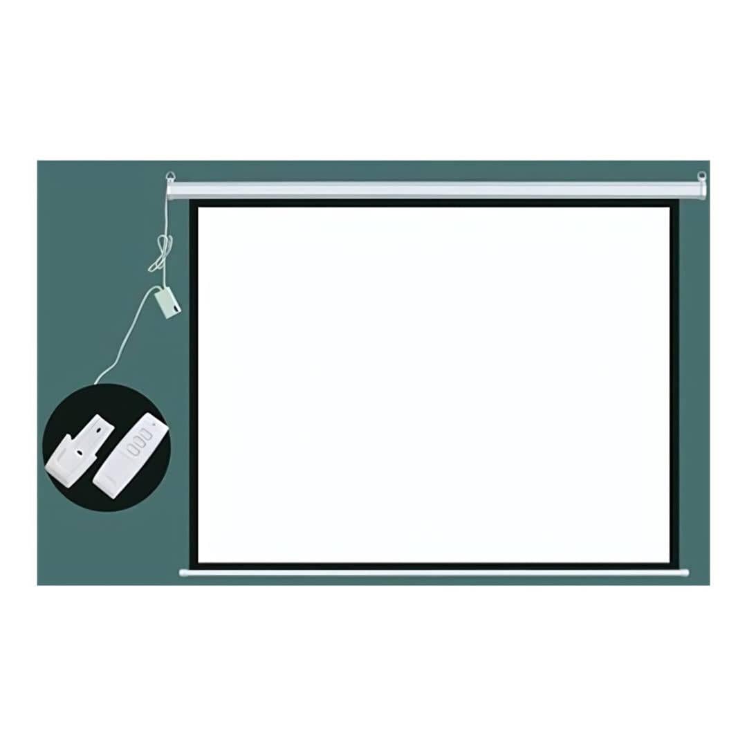 Esquire Electric Projector Screen 300x300 with RF Remote CEL300R