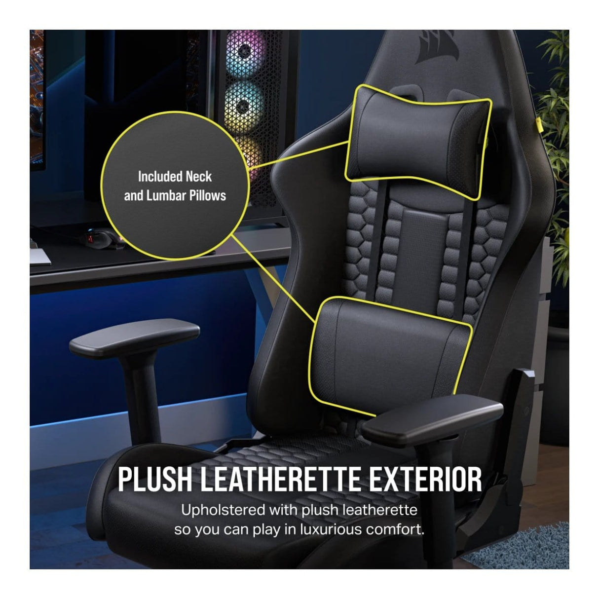 Corsair TC100 RELAXED Gaming Chair Black CF-9010050-WW