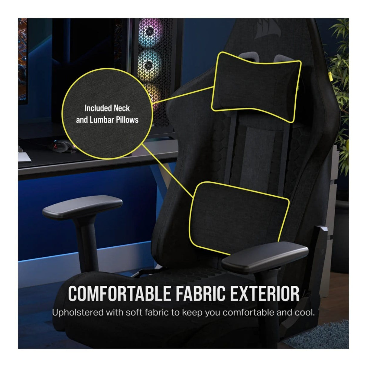 Corsair TC100 RELAXED Gaming Chair Black CF-9010051-WW