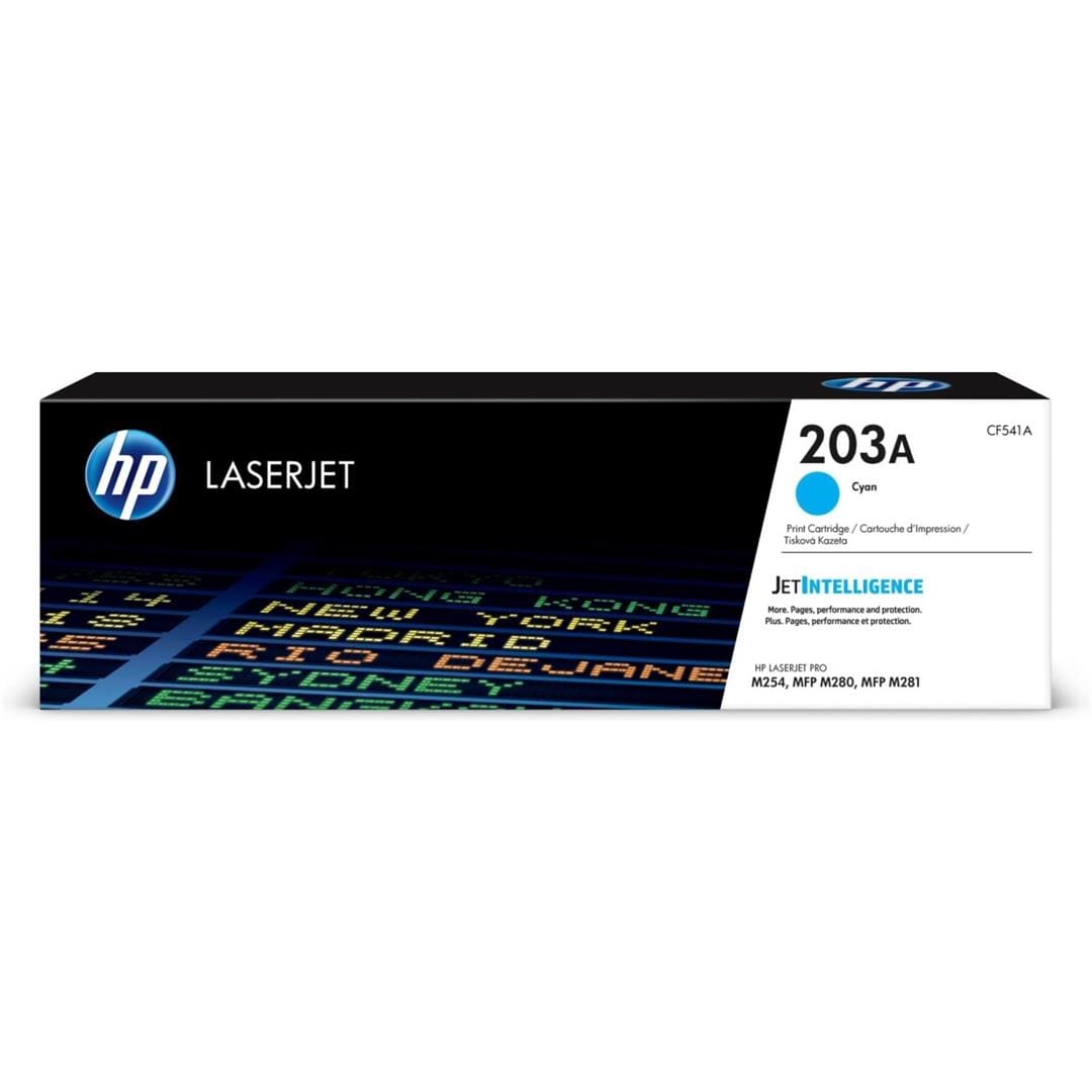 HP 203A Cyan Toner Cartridge 1,300 Pages Original CF541A Single-pack (Open Box)