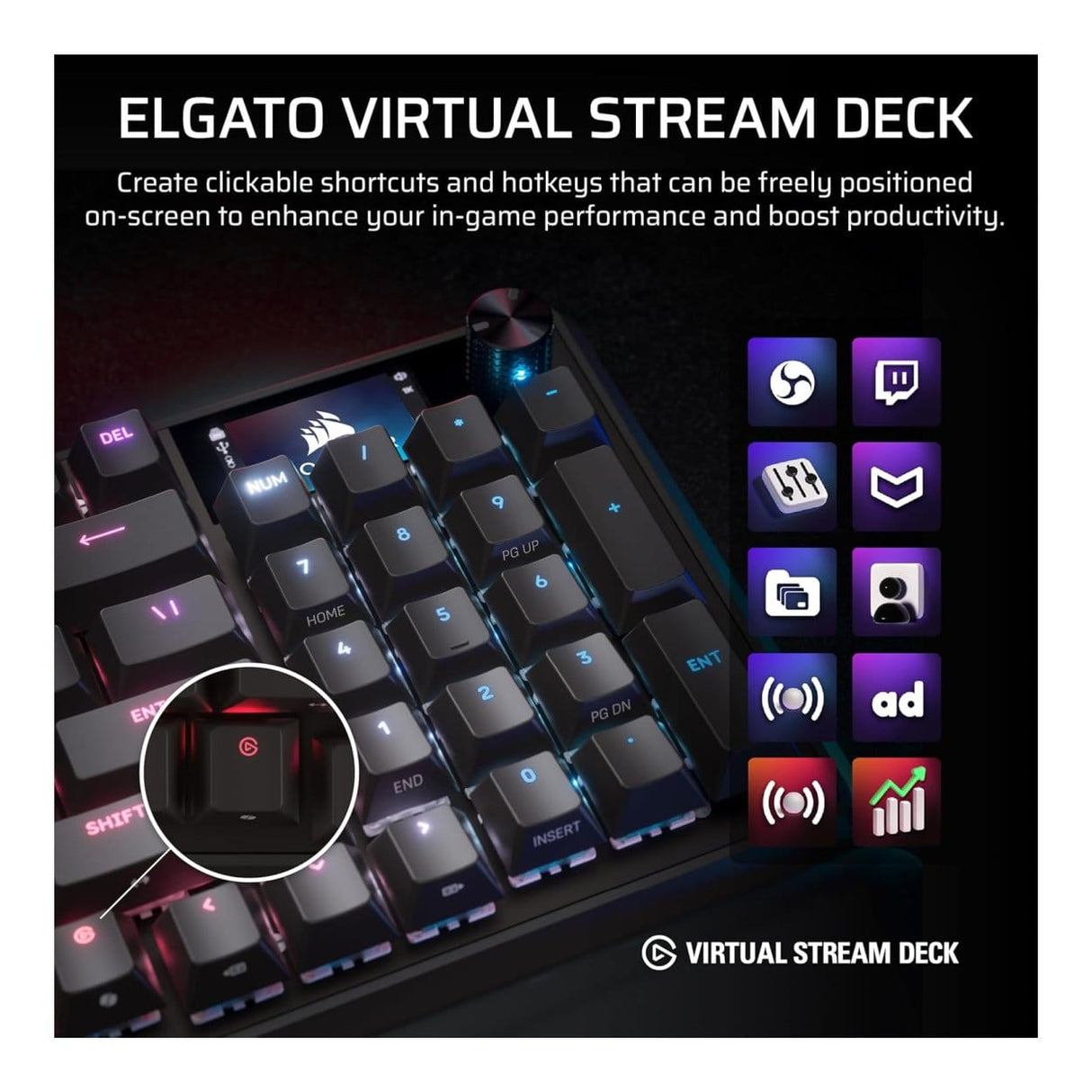 Corsair VANGUARD 96 Wired Gaming Keyboard Black CH-91E901F-NA