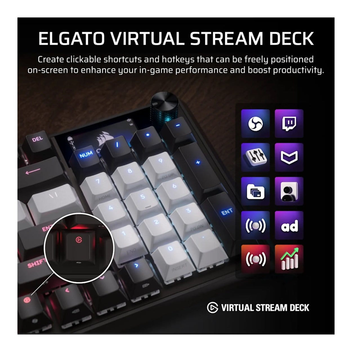 Corsair VANGUARD 96 MLX Pulse Mechanical Gaming Keyboard CH-91E921I-NA