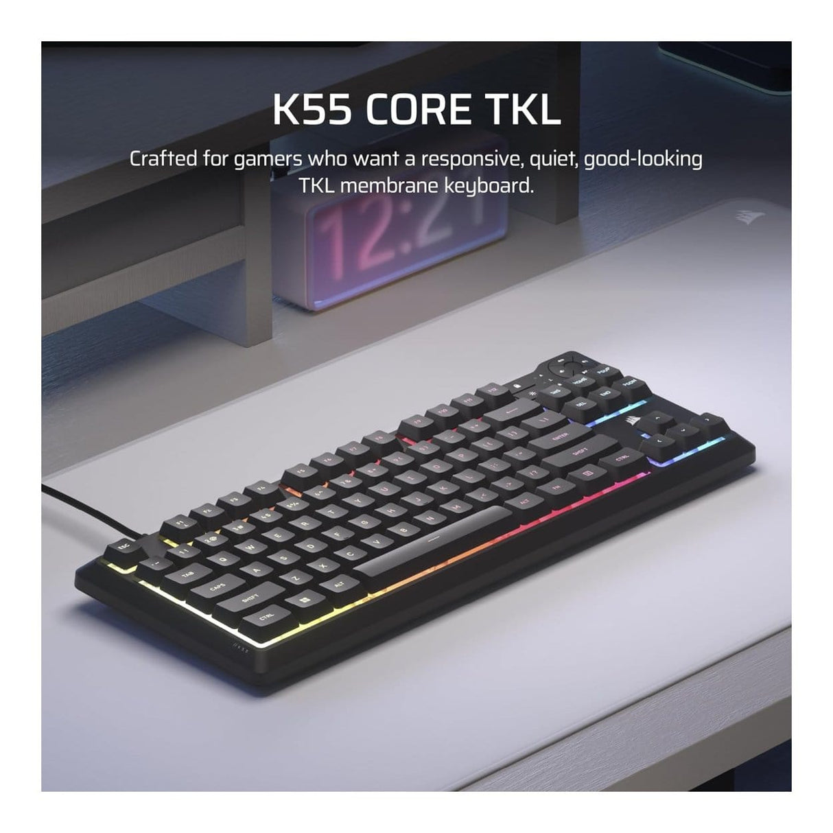 Corsair K55 CORE TKL RGB Wired Gaming Keyboard CH-9216065-NA