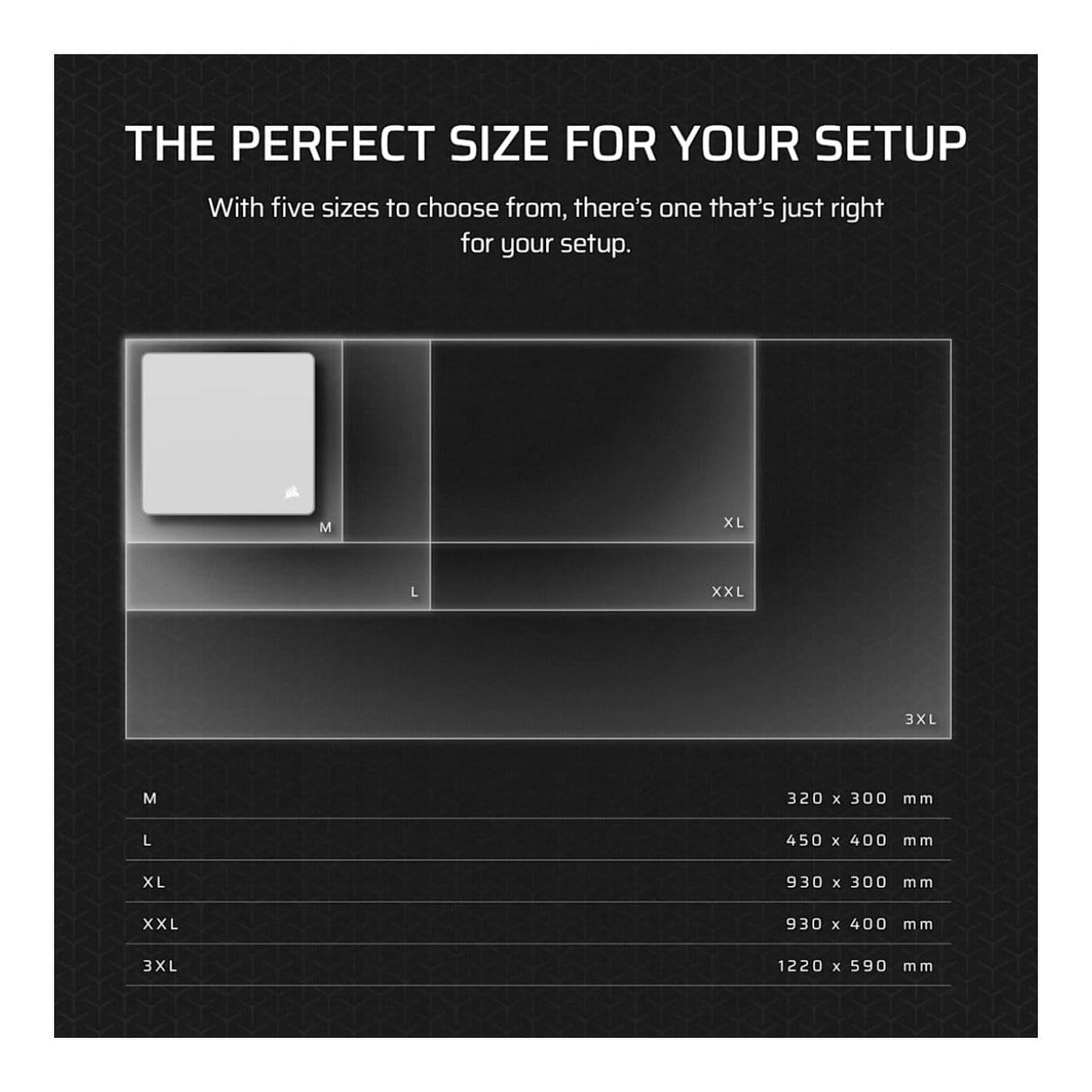 Corsair MM Anti-fray Cloth Gaming Mouse Pad - Medium CH-941D0A0-WW