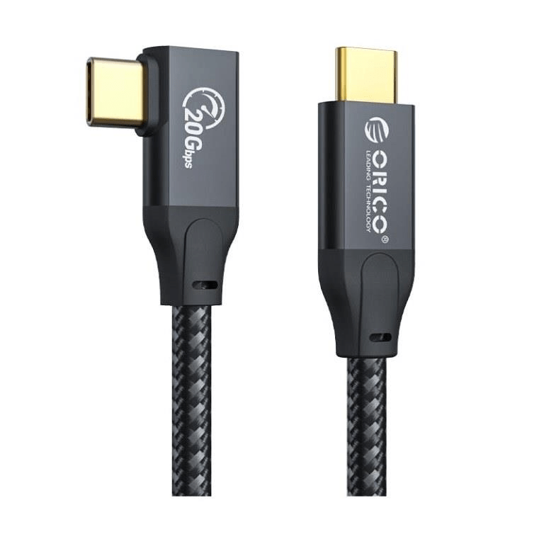 Orico USB 3.2 Type-C PD100W 20Gbps 90-Degree 1m Cable CL32-10-BK-BP