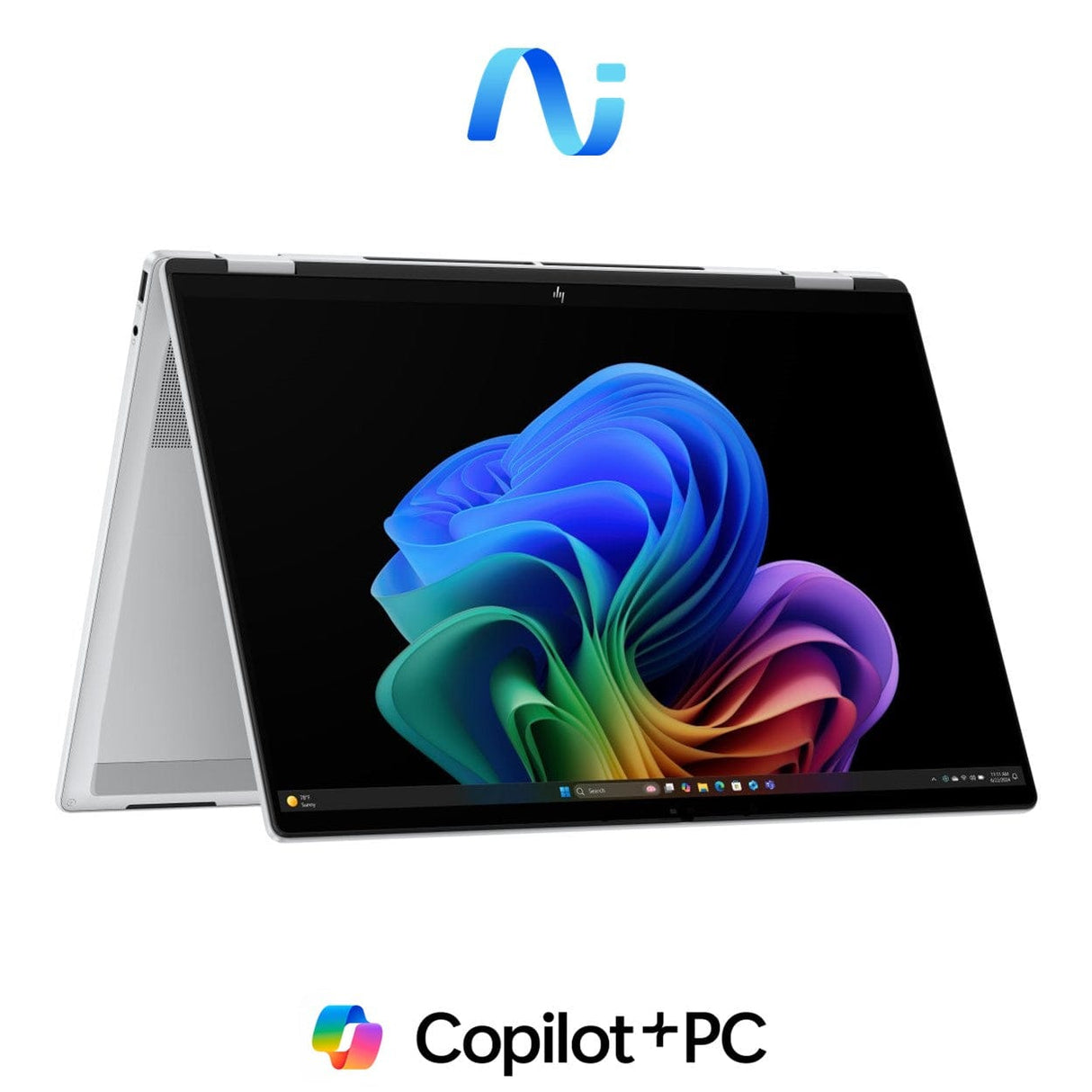 HP OmniBook X Flip 16-as0003ni 16-inch 2K Next Gen AI 2-in-1 Laptop - Intel Core Ultra 7 256V 1TB SSD 16GB RAM Win 11 Home Silver