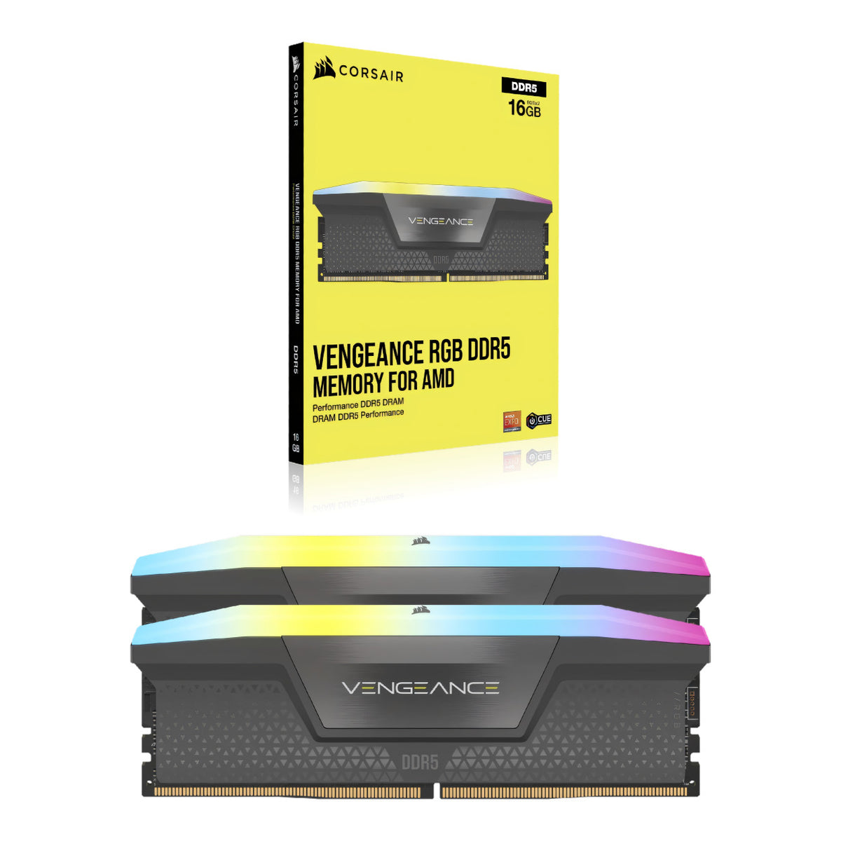 Corsair Vengeance RGB CMH16GX5M1D6000Z38 Memory Module 16GB 1 x 16GB DDR5 6000MHz