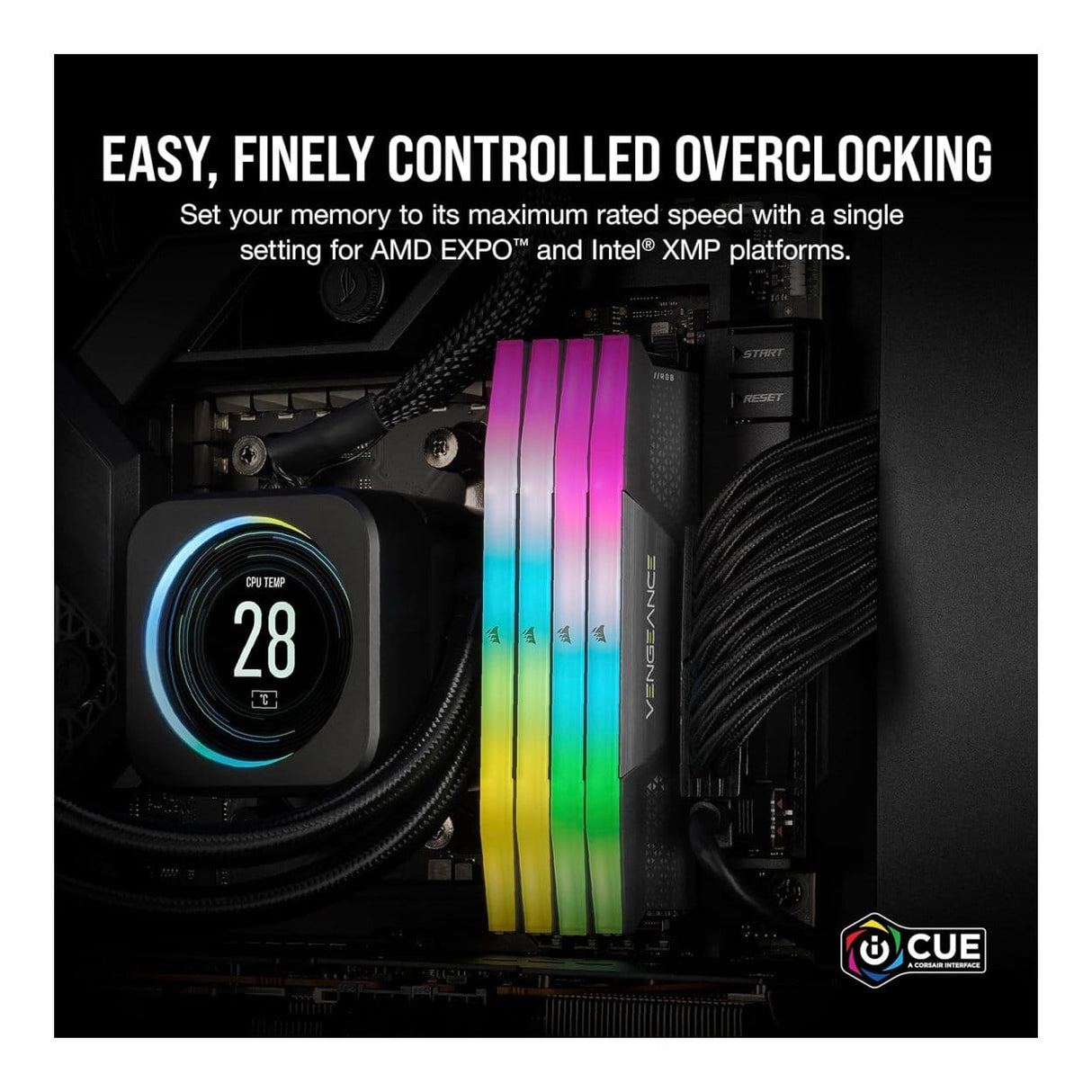 Corsair Vengeance RGB CMH32GX5M1E6000Z38 Memory Module 32GB 1 x 32GB DDR5