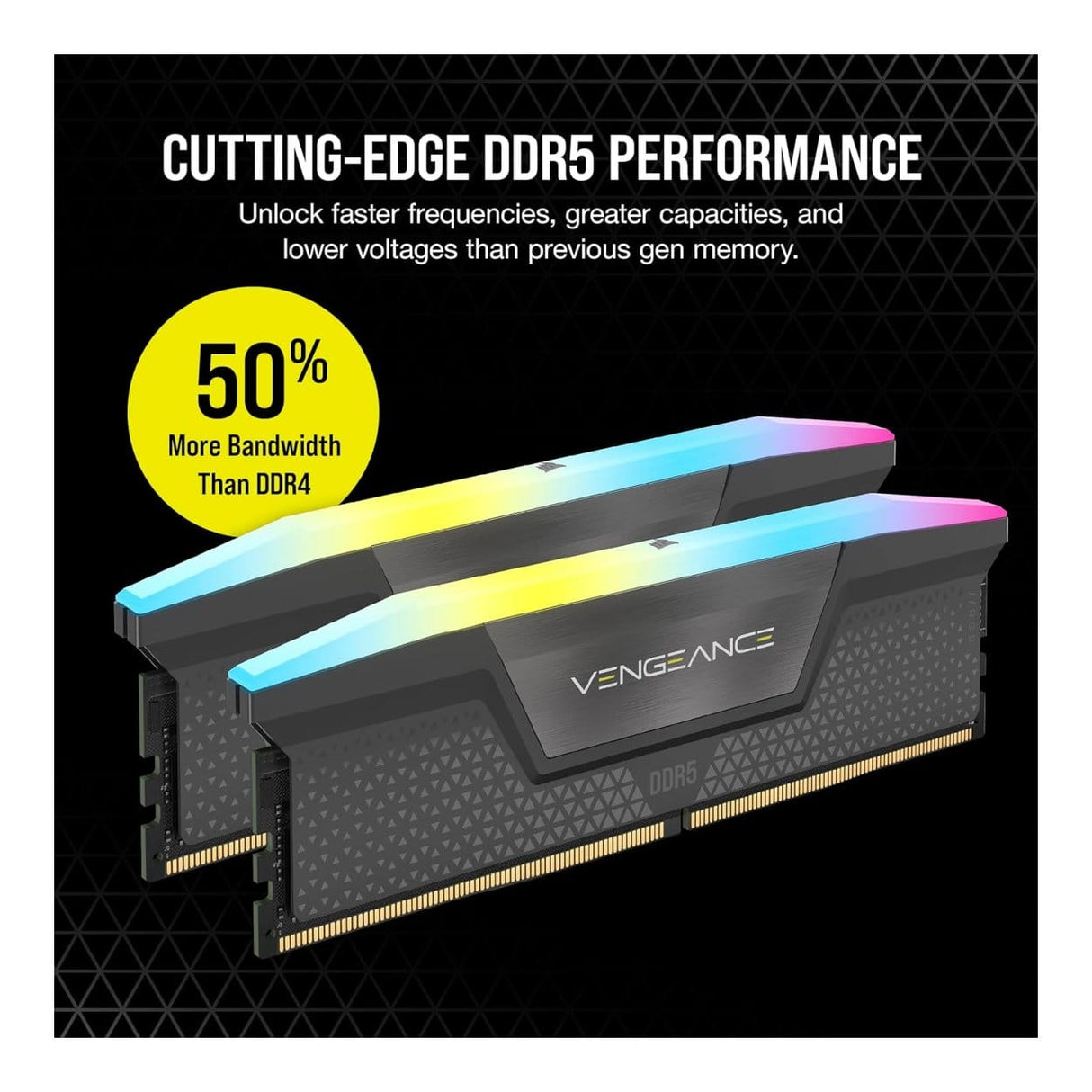 Corsair Vengeance RGB CMH32GX5M1E6000Z38 Memory Module 32GB 1 x 32GB DDR5