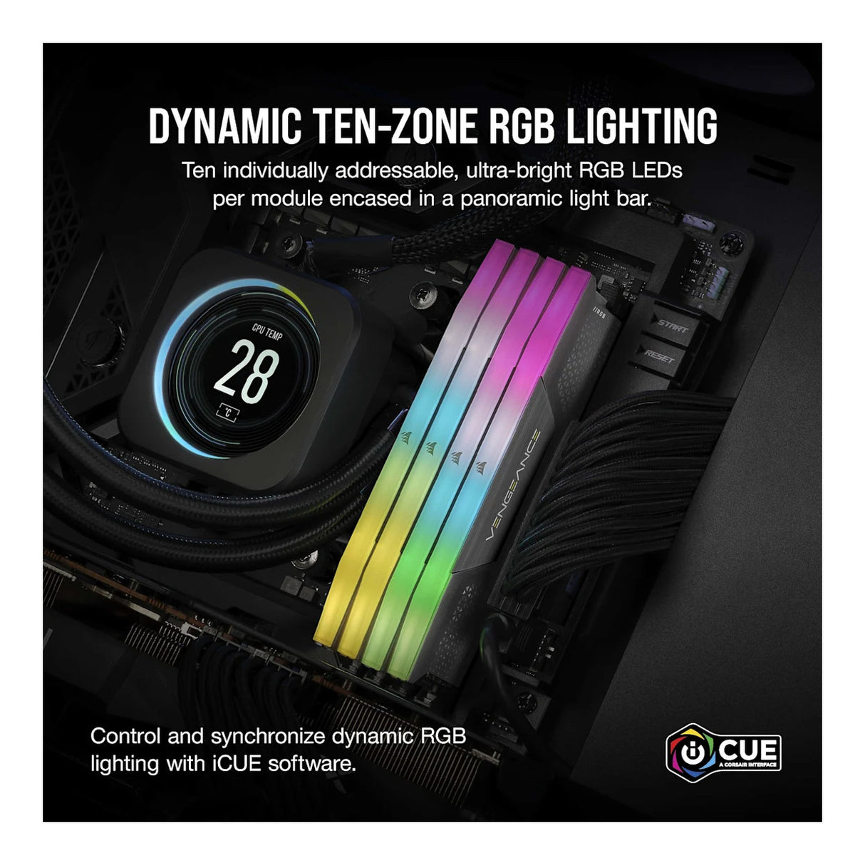 Corsair VENGEANCE RGB CMH32GX5M2D6000Z38 Memory Module 32GB DDR5 6000MHz