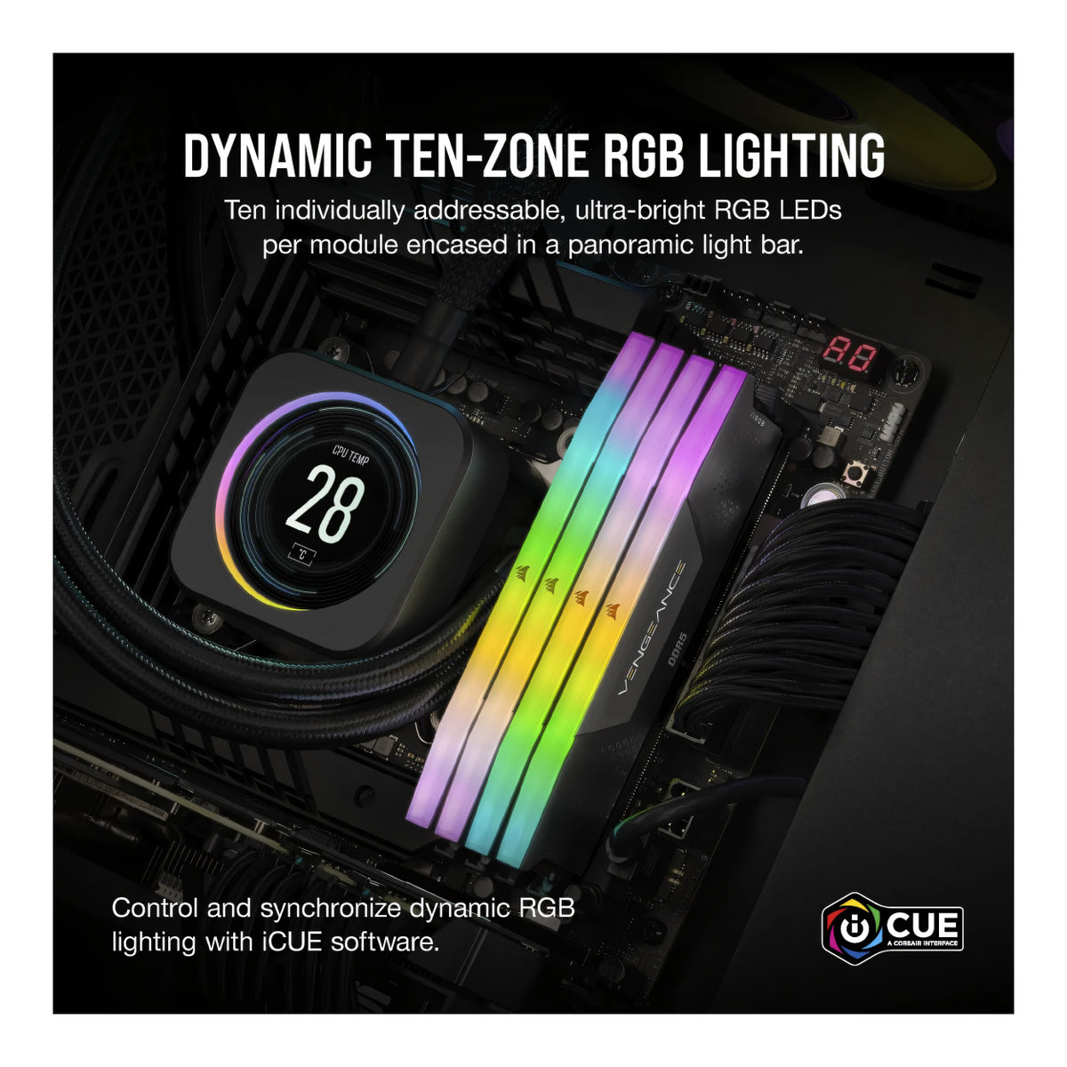 Corsair Vengeance RGB CMH5X32G2B60Z30A2 Memory Module 32GB 1 x 32GB DDR5 6000MHz