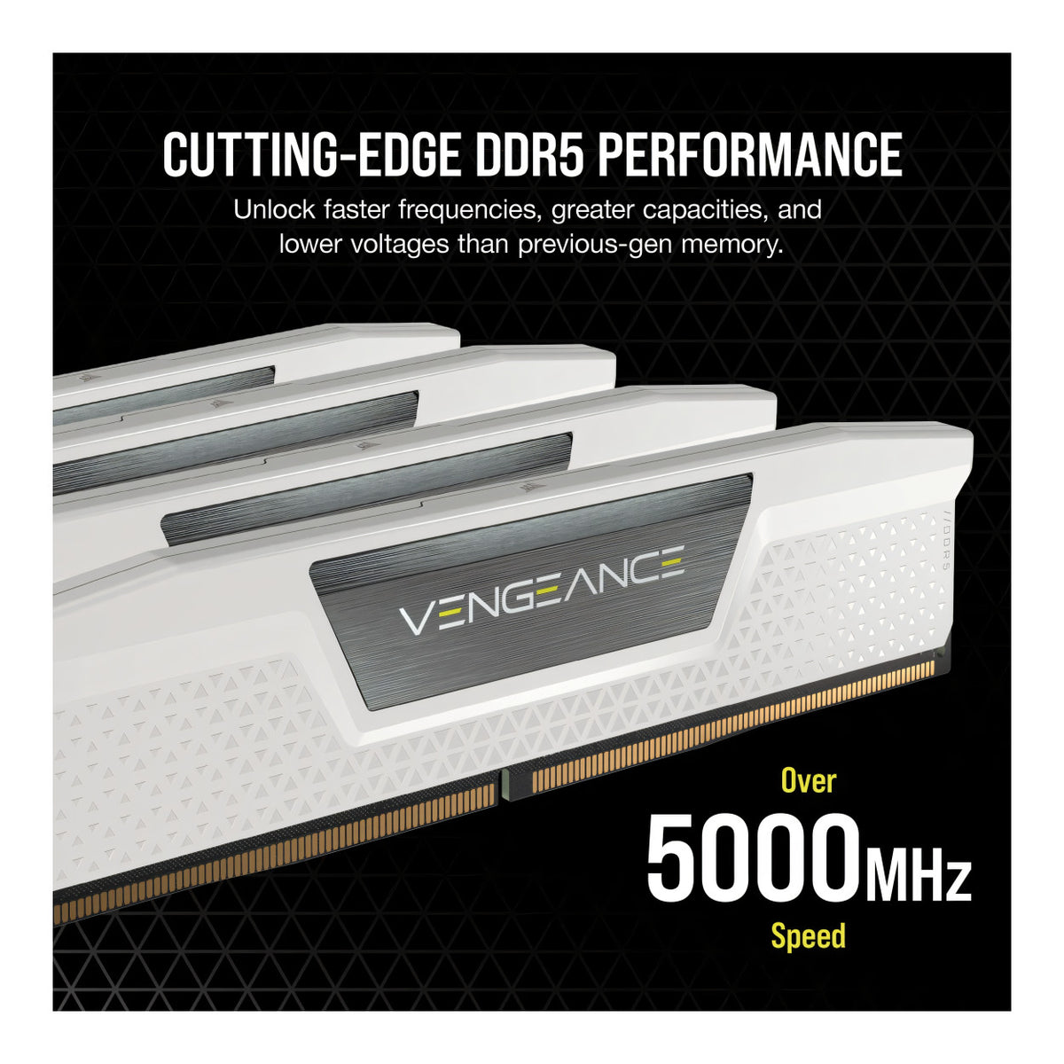 Corsair Vengeance CMK32GX5M2D6000Z38W Memory Module 32GB 2 x 16GB DDR5 6000MHz - White