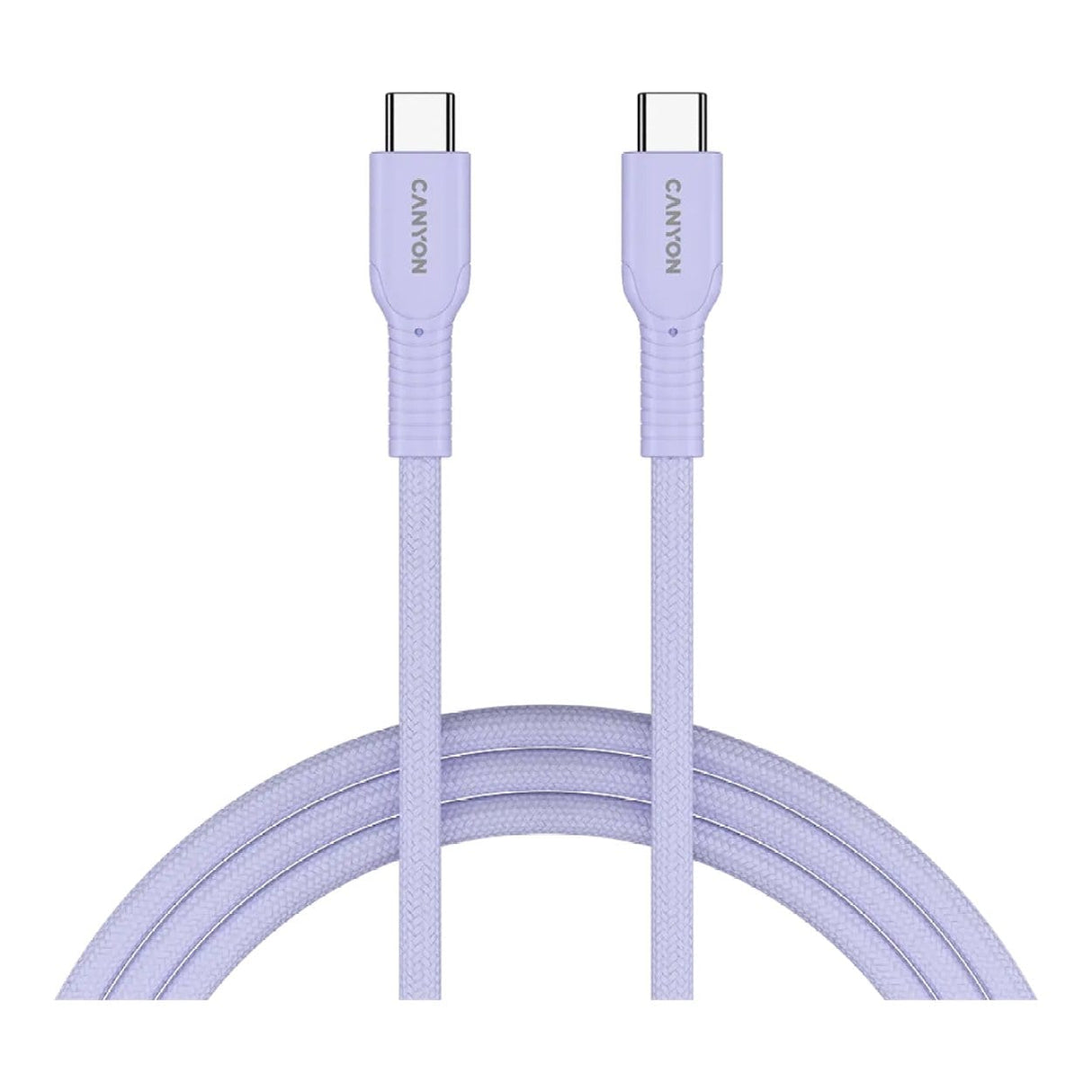 Canyon 1m OnWire 60CL Charge and Sync Braided Charging Cable Purple CND-CCAP60AB10PU