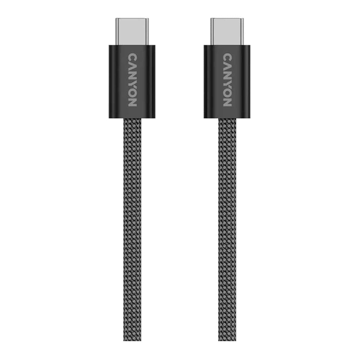 Canyon OnWire 60MG Type-C Male to Male Braided Cable 1m Black CND-CCMG60AB15B
