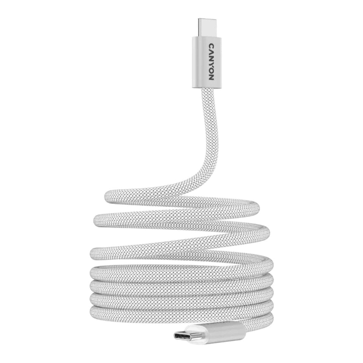 Canyon OnWire 60MG Type-C Male to Male Braided Cable 1m White CND-CCMG60AB15W
