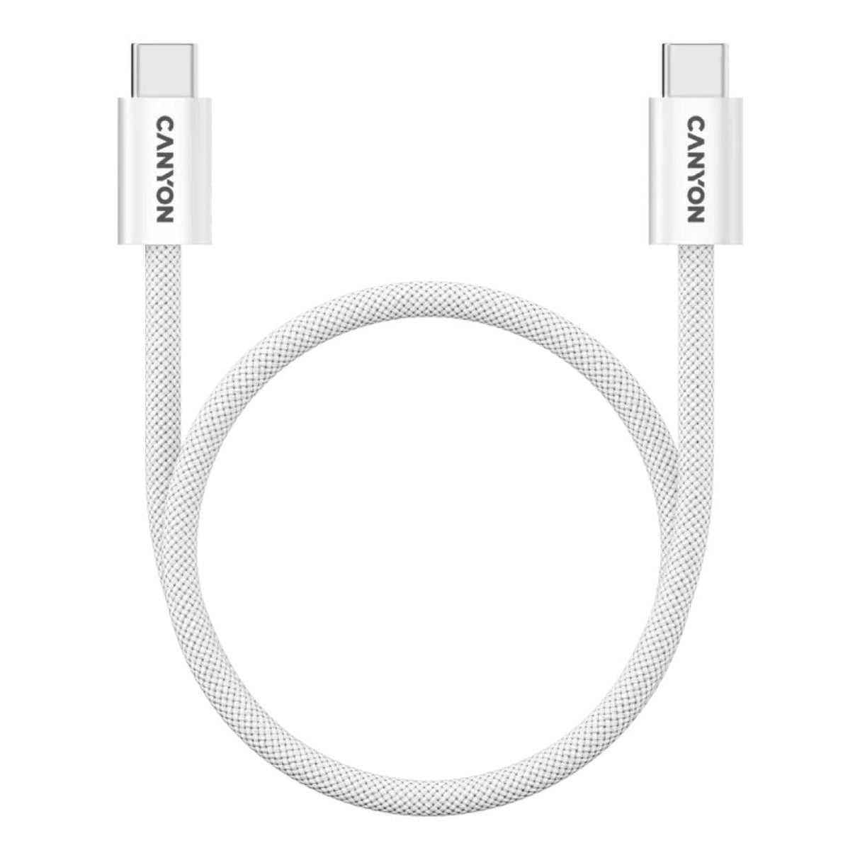 Canyon OnWire 60MG Type-C Male to Male Braided Cable 1m White CND-CCMG60AB15W