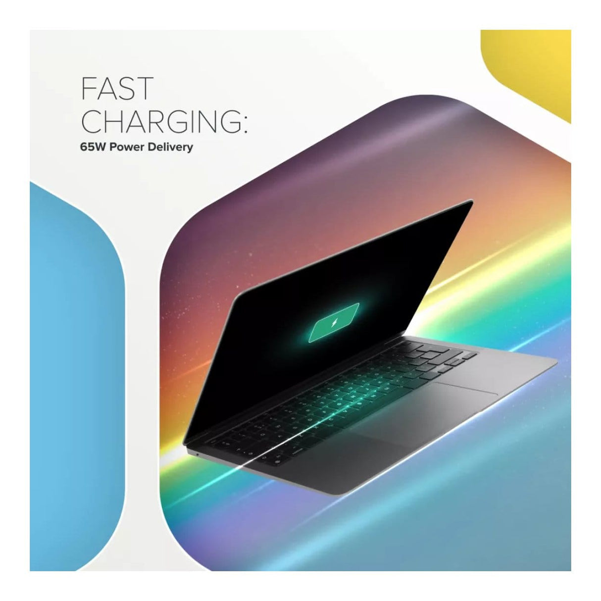 Canyon Hexagon 65 3-port Charging Adapter Black CND-CHAHEX65B