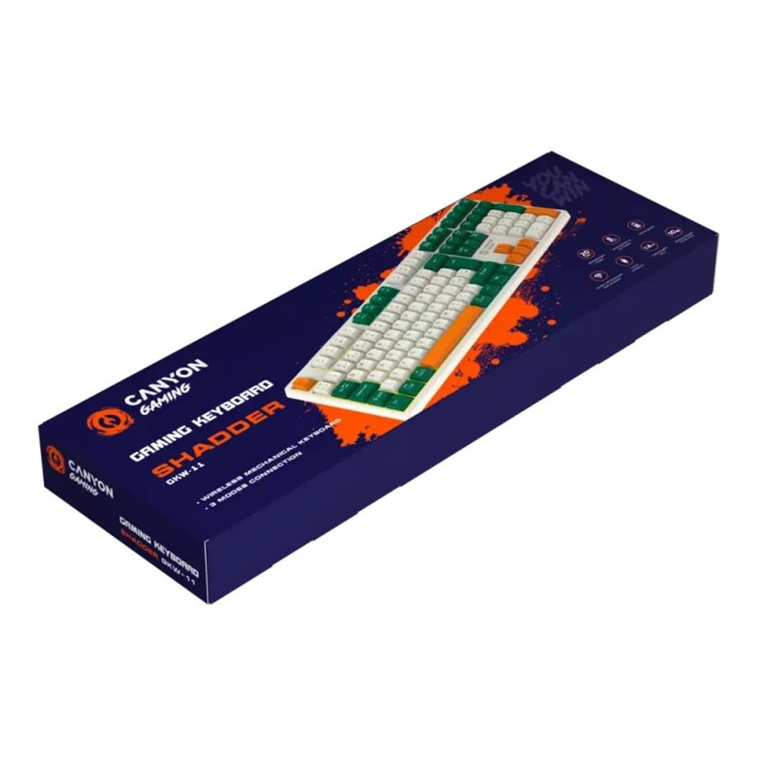 Canyon Shadder GKW-11RGB Wireless Keyboard White CND-SKBW11