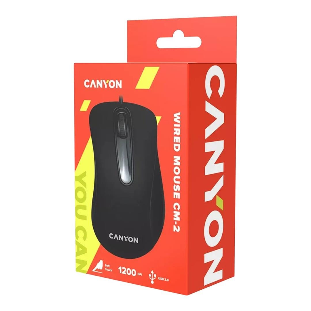 Canyon CMS2 Right-Hand Office USB Optical Mouse Black CNE-CMS2