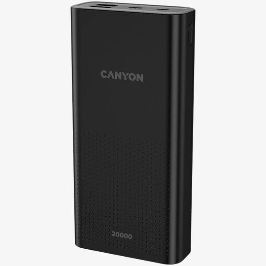Canyon PB-2001 20000mAh Dual USB Power Bank Black CNE-CPB2001B