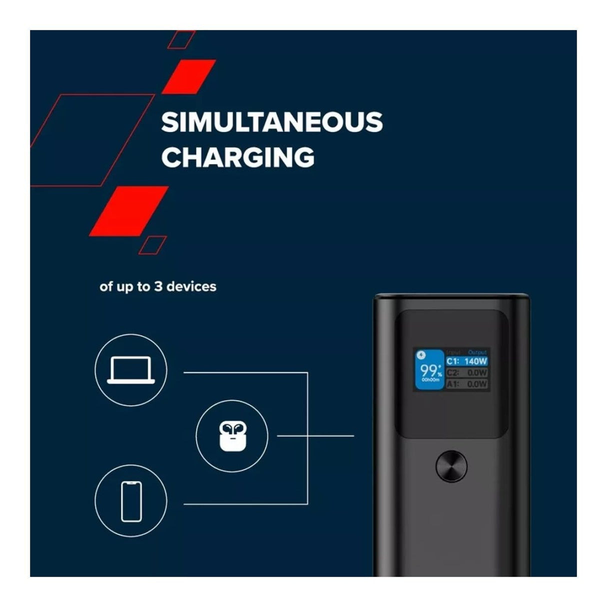 Canyon PB-2010 27000mAh Power Bank Dark Grey CNE-CPB2010DG