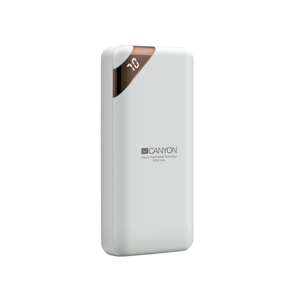Canyon 20000mAh Lithium Polymer Power Bank White CNE-CPBP20W