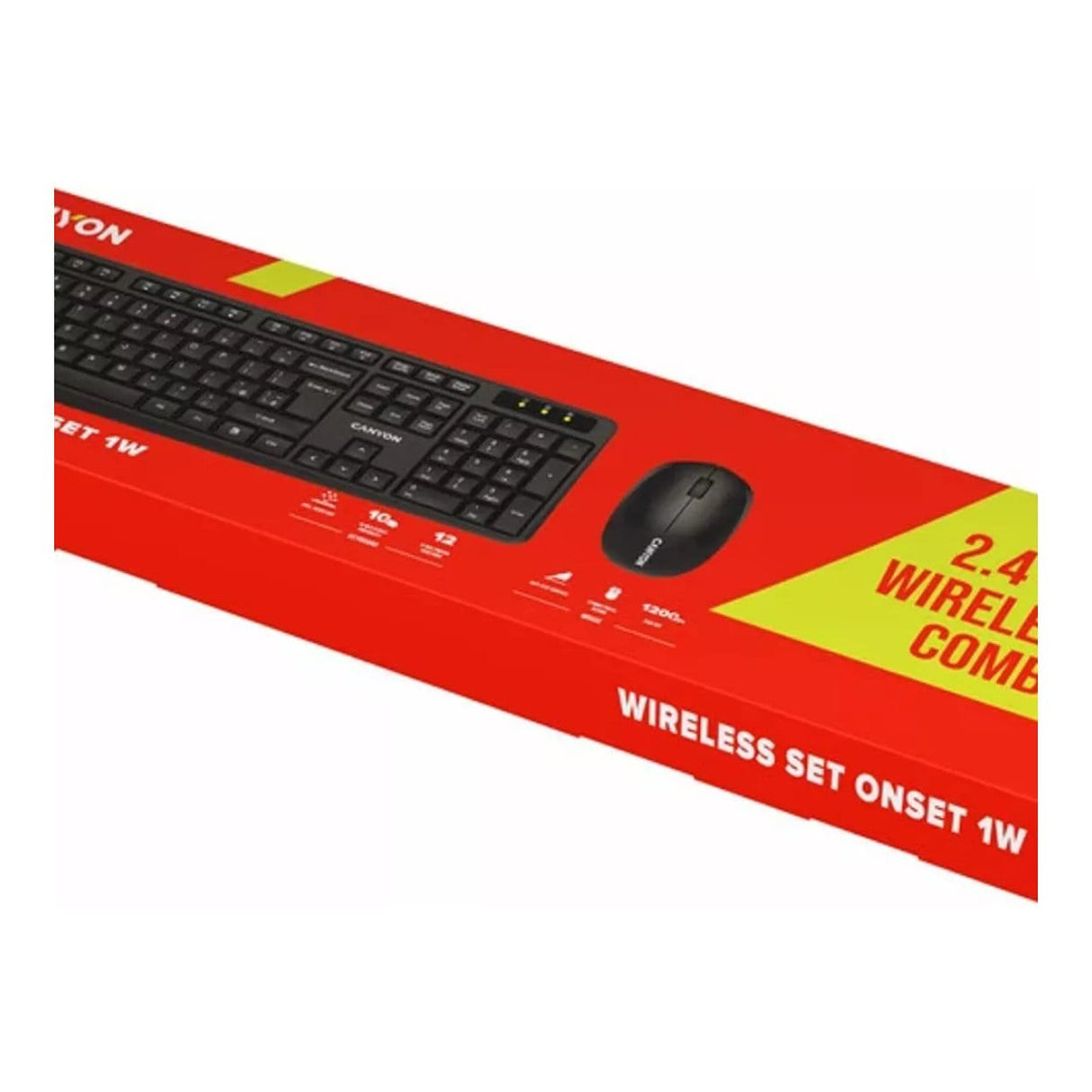 Canyon SET-W01 Wireless Keyboard and Mouse Combo Black CNE-HSETW01