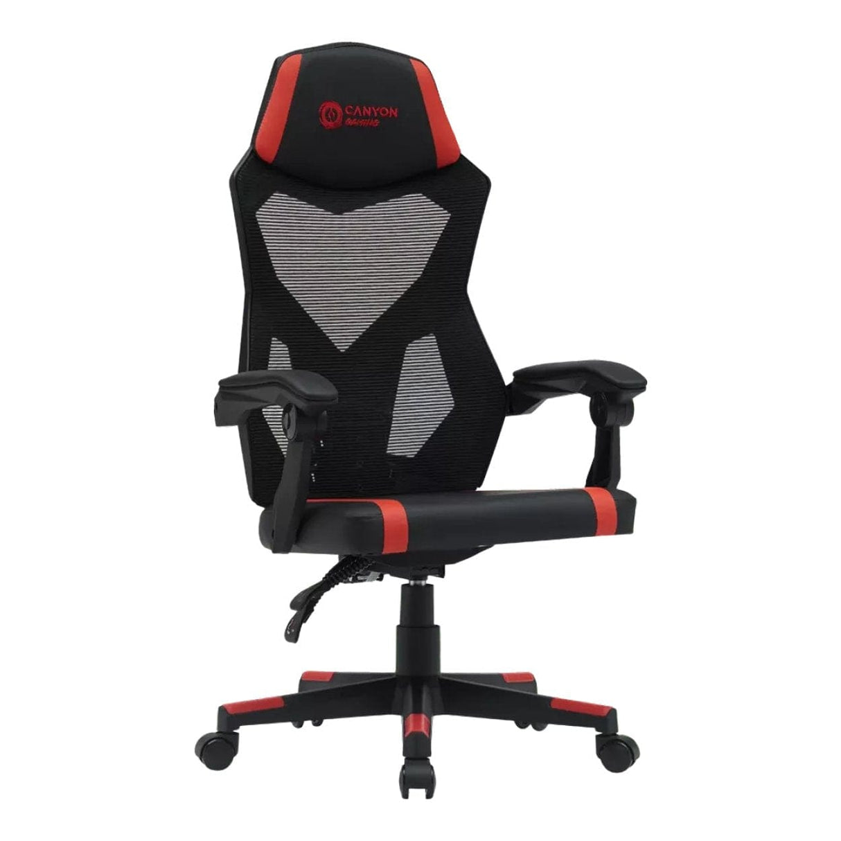Canyon Flow MCH01 Ergonomic Mesh Gaming Chair Black Red CNE-MCH01R