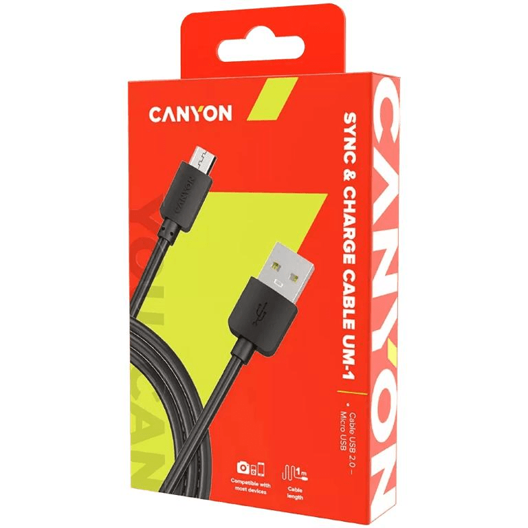 Canyon Type-A to Micro-USB Cable 1m CNE-USBM1B
