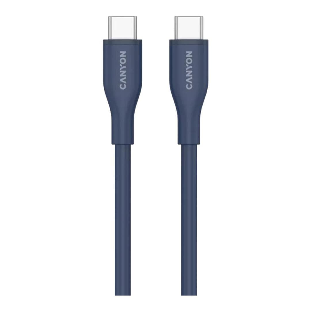Canyon 60W Type-C Male to Male Silicon Cable 1m Dark Blue CNS-CC60SC10DB