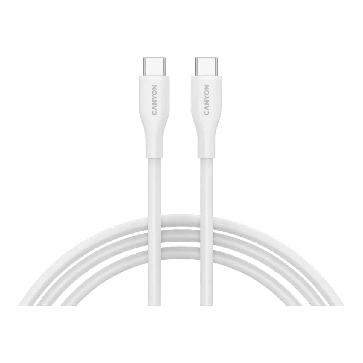 Canyon 60W Type-C Male to Male Silicon Cable 1m White CNS-CC60SC10W