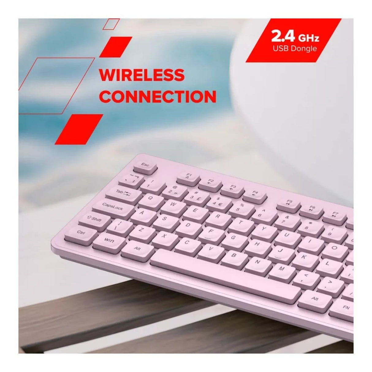Canyon HKB-W01 Wireless Keyboard Pink CNS-HKBW01P