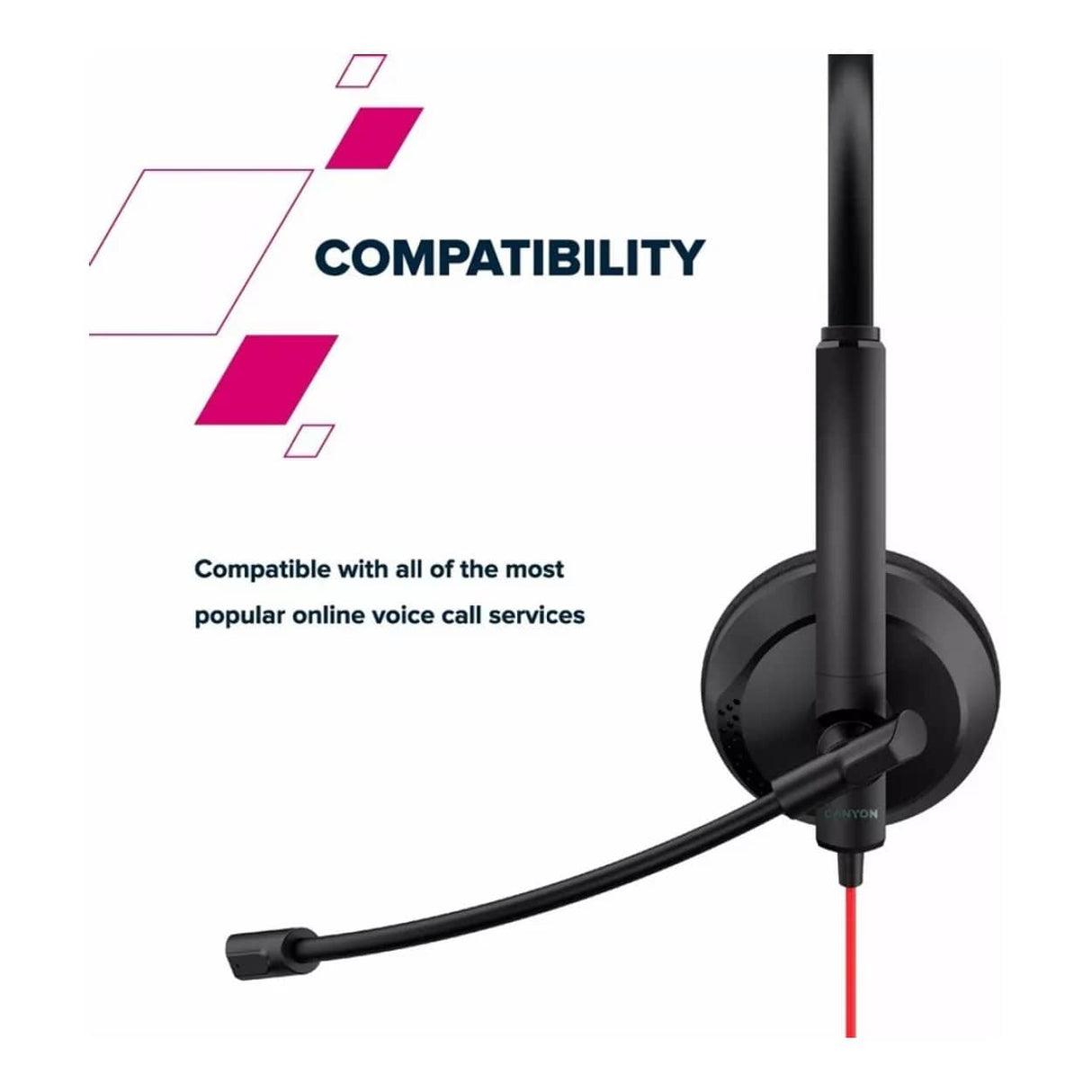 Canyon HS-07 Wired Conference Headset Black CNS-HS07B