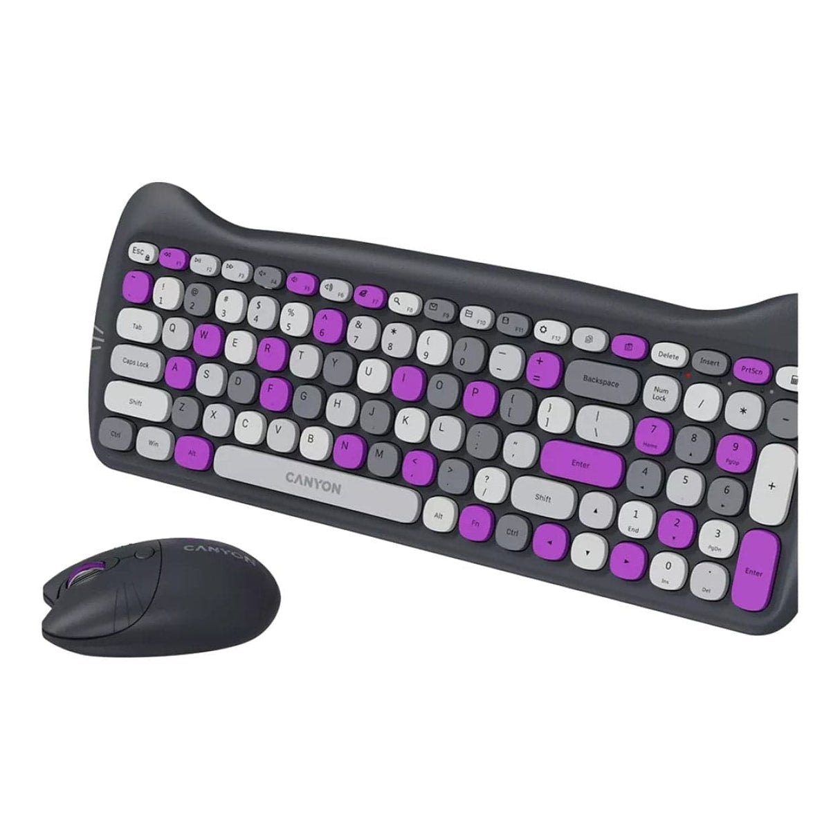 Canyon HSET-W6 Wireless Gaming Combo - Kitty Edition Violet CNS-HSETW6VT