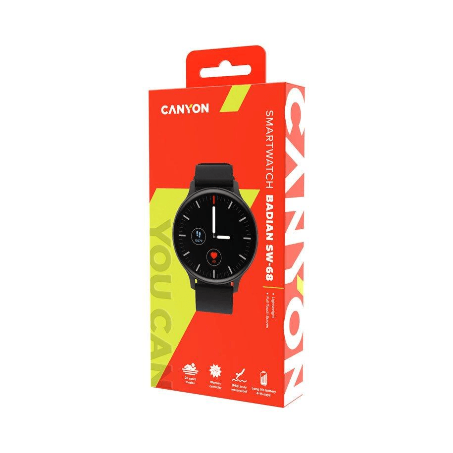 Canyon SW-68 Badian Smart Watch Black CNS-SW68BB