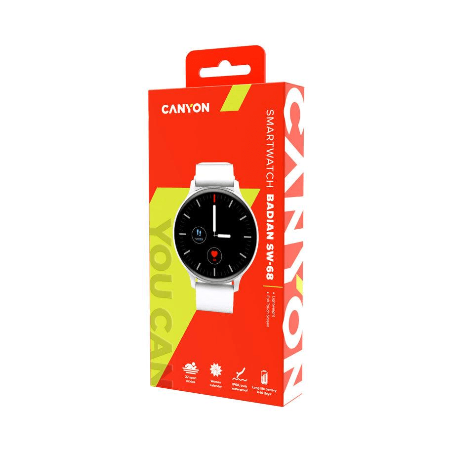Canyon SW-68 Badian Smart Watch Silver CNS-SW68SS
