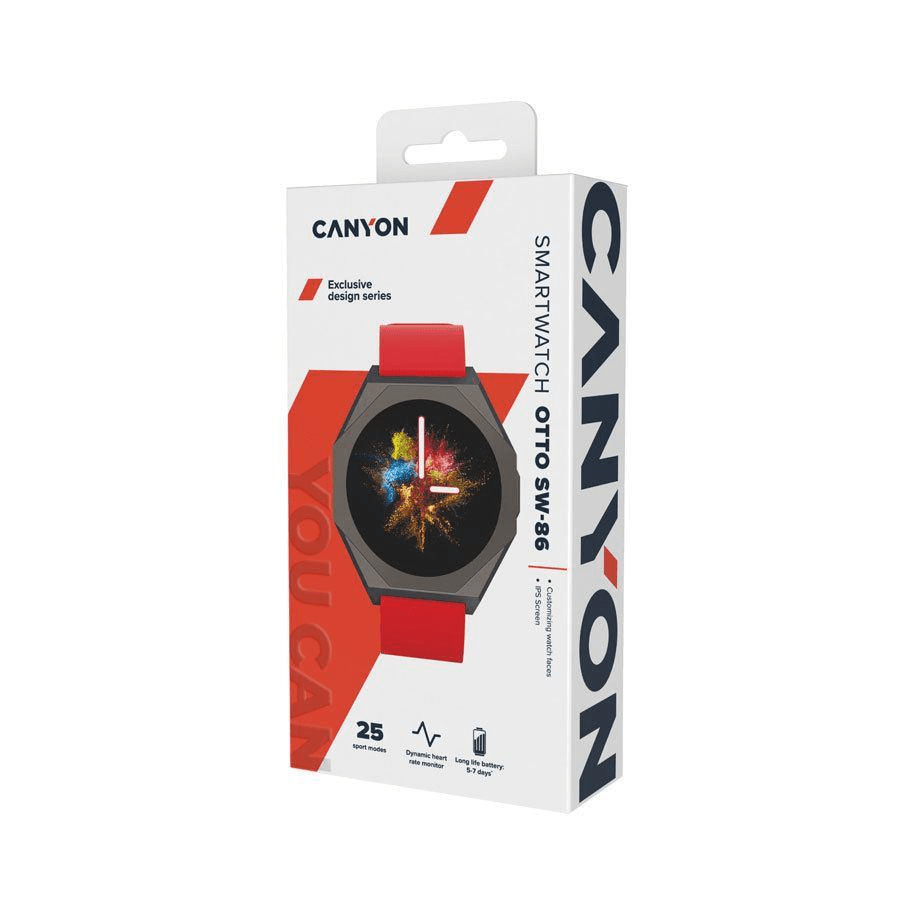 Canyon SW-86 Otto Smart Watch Red CNS-SW86RR