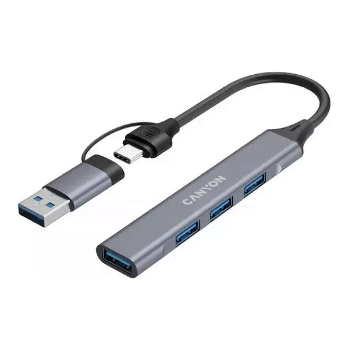 Canyon DS-02 4-in-1 Type-C Hub Grey CNS-TDS02G