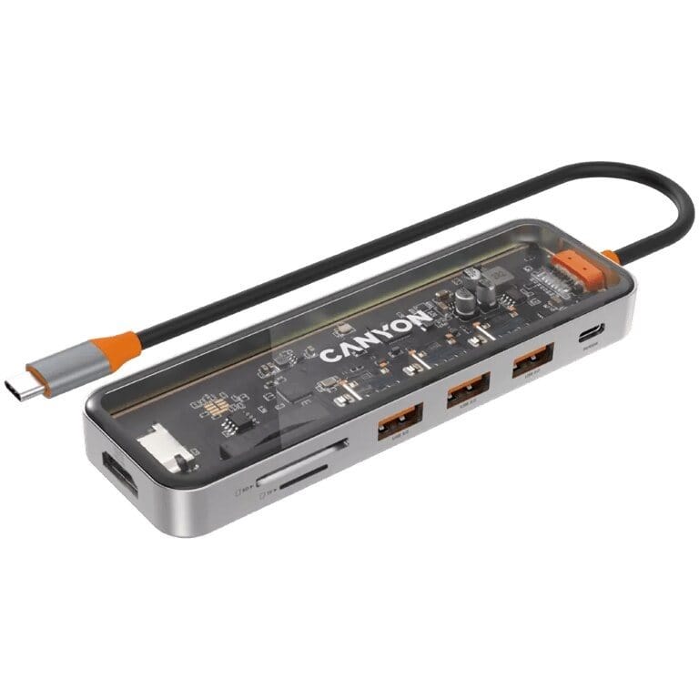 Canyon DS-13 7-in-1 to Type-C Transparent Hub CNS-TDS13