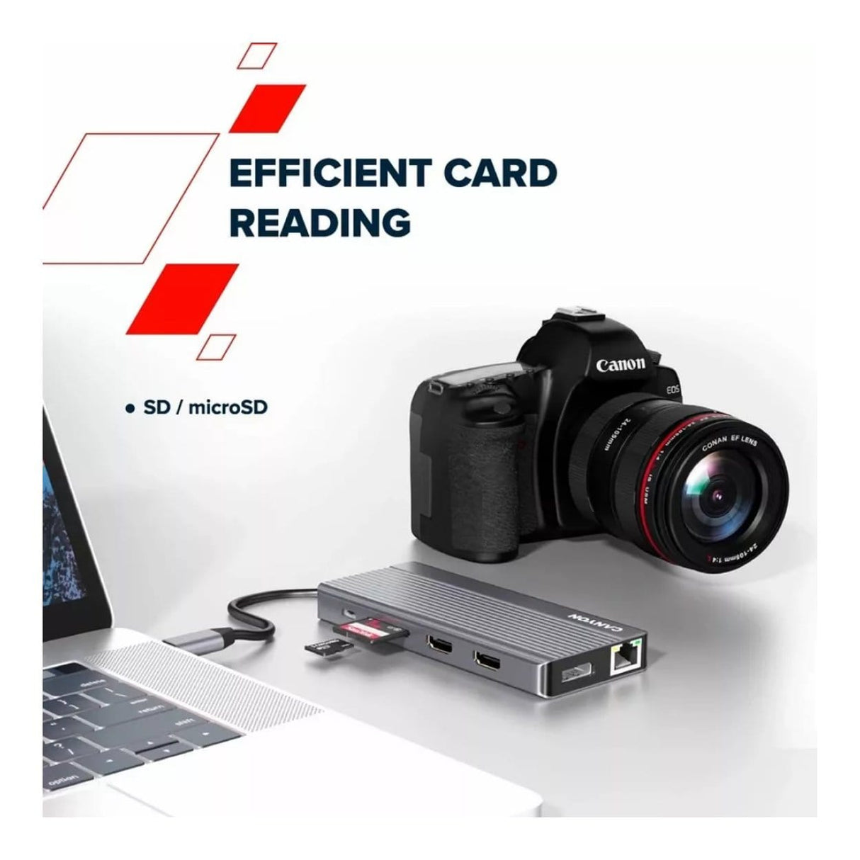 Canyon DS-16 13-in-1 Type-C Ethernet Hub Grey CNS-TDS16