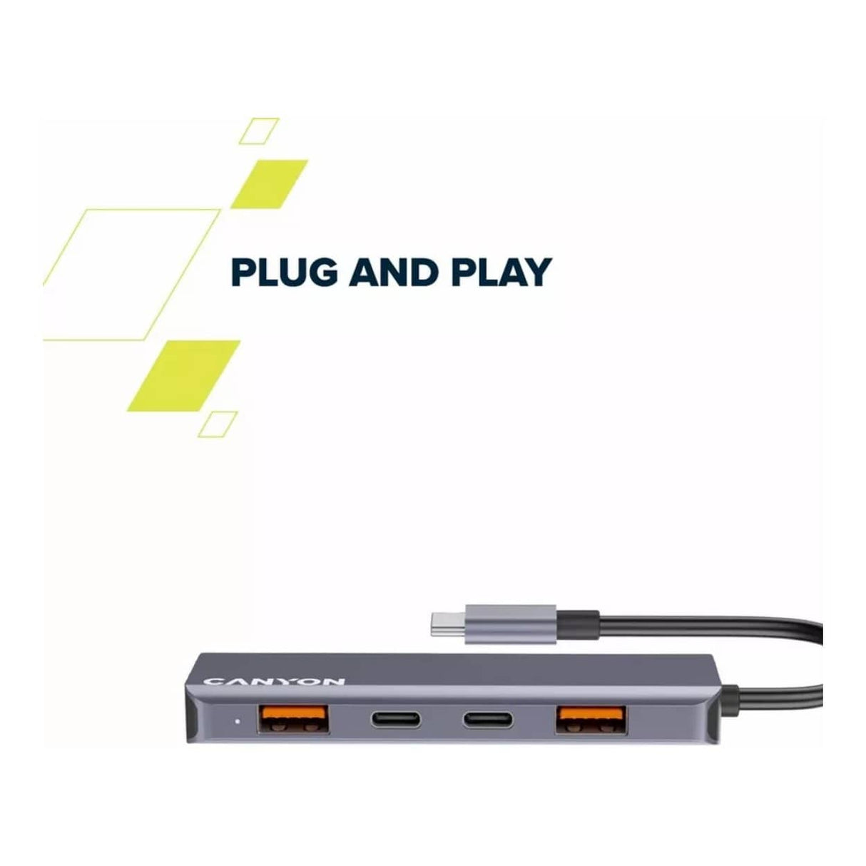 Canyon DS-18 5-in-1 Type-C Hub Grey CNS-TDS18