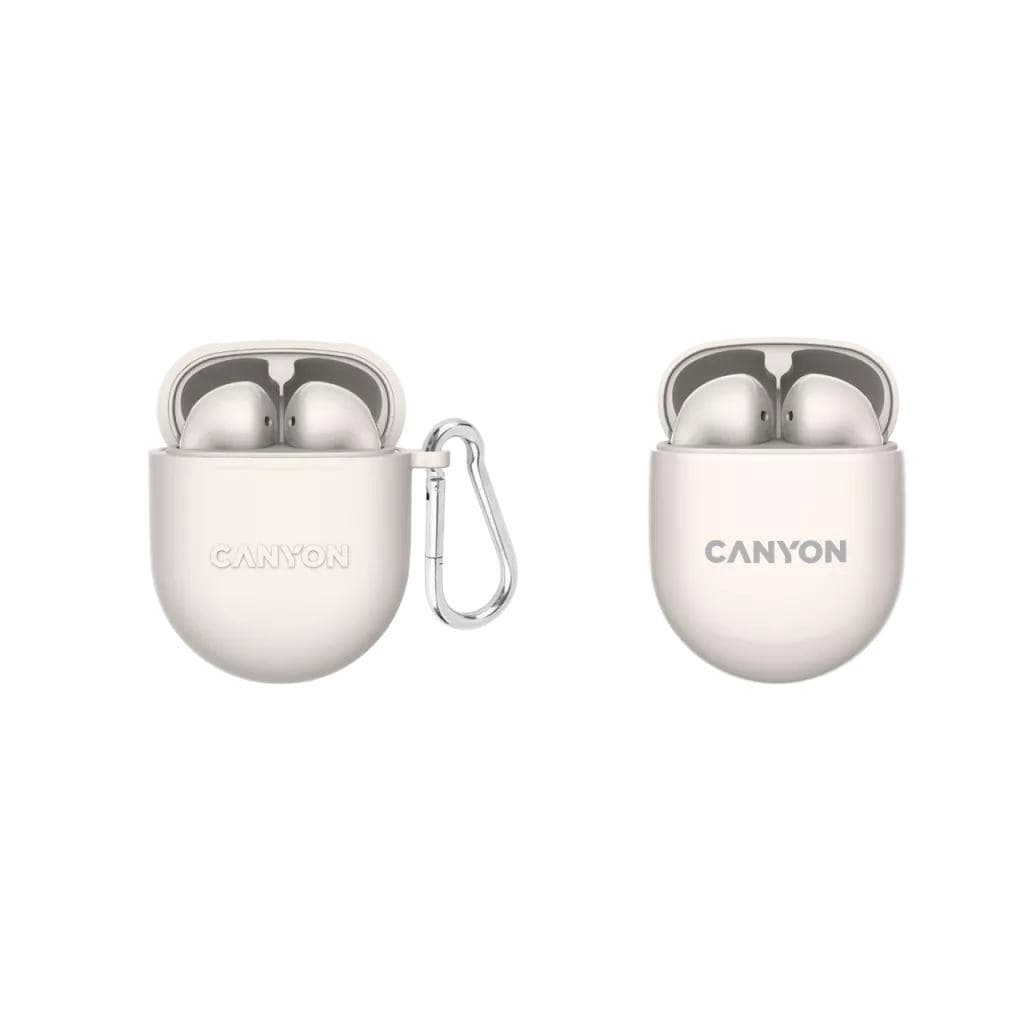 Canyon TWS-6 Bluetooth Headset with Microphone White CNS-TWS6BE