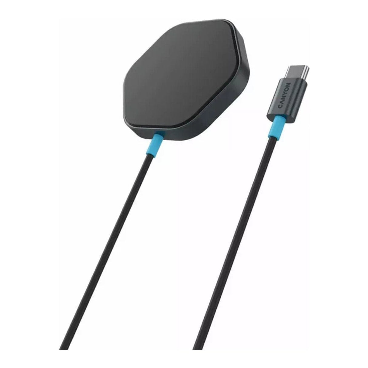 Canyon Hexagon 110 15W Qi2 Wireless Charging Pad Dark Grey CNS-WCS110