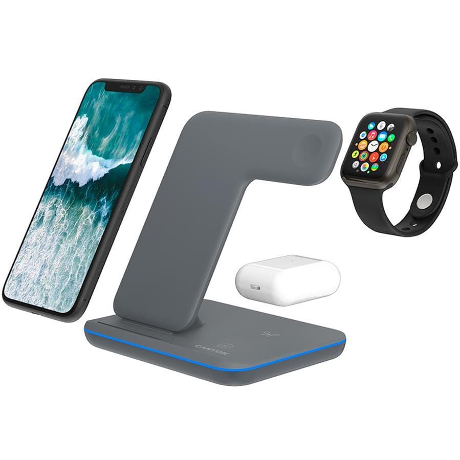 Canyon 3-in-1 Wireless Charger Dark Grey CNS-WCS303DG