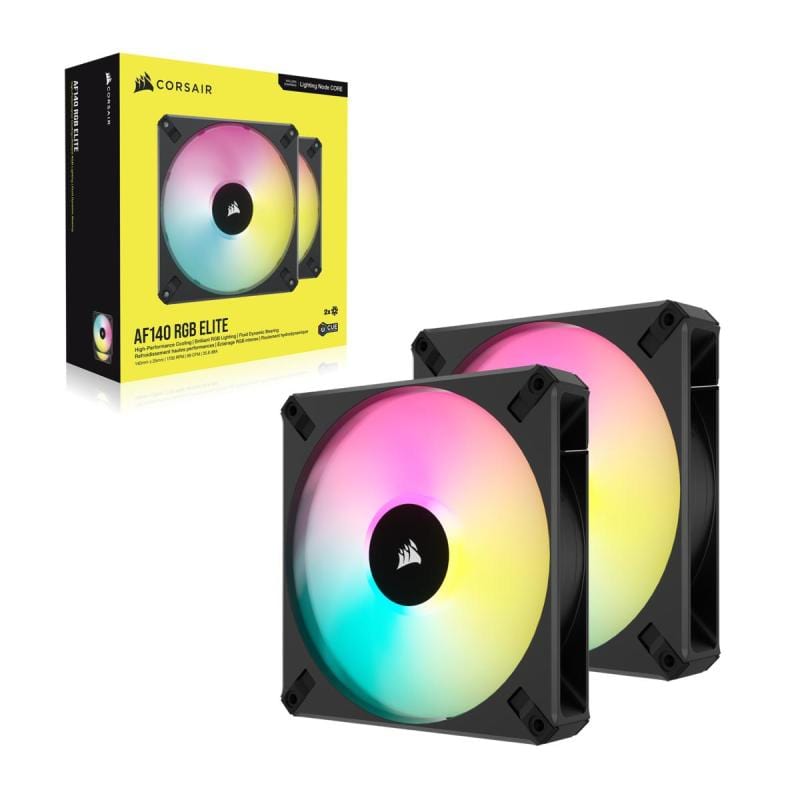 Corsair iCUE AF140 RGB ELITE 140mm PWM Dual Fan Kit CO-9050156-WW