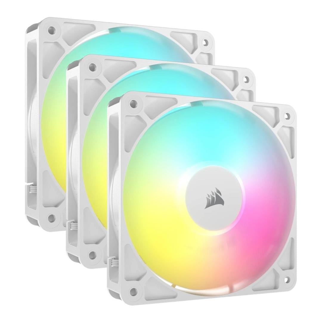 Corsair RS120 ARGB 120mm PWM 2100 RPM Case Fan - Triple-pack White CO-9050185-WW
